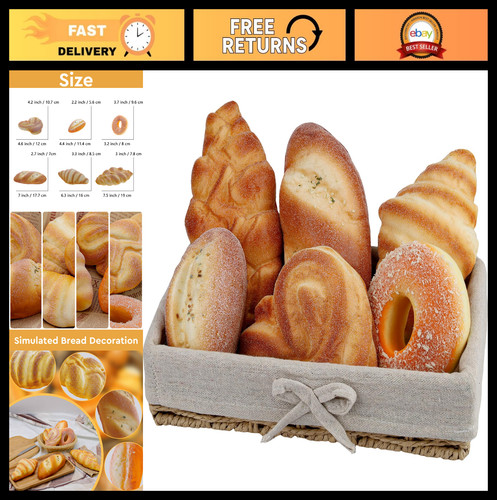 6pcs realistic fake - fake, bread