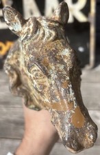 Tête de Cheval en Fonte XIXeme Chevaux Haras Écurie Équestre Boucherie Billot