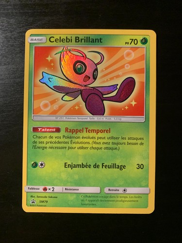 Carte pokémon celebi brillant - carte,