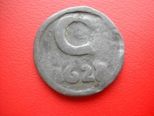 BELGIQUE BRUGE MEREAU EN PLOMB 1628 "KAPITTEL PENNING" SAINT DONAAS "C"