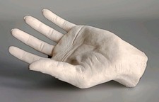 Joli Moulage D'Une Main En Plâtre Posture, /Fétichisme /Cabinet De Curiosité. 