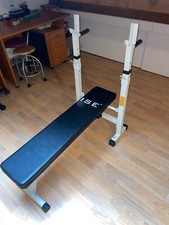  Banc de Musculation avec Support de barre Réglable en Hauteur
