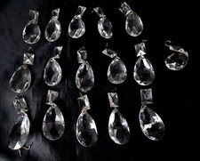 Lot de 15 Pampilles verre ou cristal pour lustre , goutte et rectangle