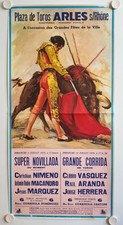 Affiche Corrida PLAZA TOROS ARLES 1976 NIMENO MACANDRO MARQUEZ - 45x87