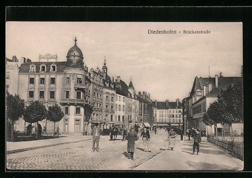 Cpa diedenhofen pontnstrasse - cpa, diedenhofen,
