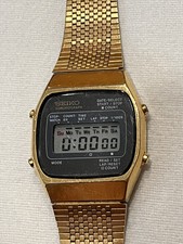 seiko chronograph 034535 M929-5019A Casio gold plated bracelet 