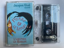 Jacques Brel Raconte Pierre Le Loup L'Histoire De Babar cassette audio tape C106