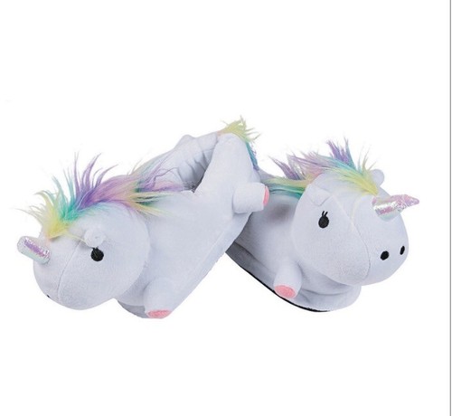 Stuffed unicorn slippers - unicorn,