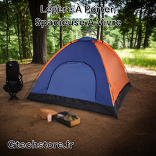 Tente De Camping Légère Étanche Pour 3 à 4 Personnes, Camping Randonnée Familial