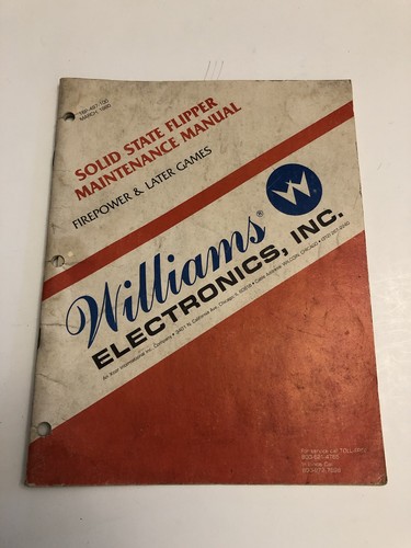 Williams pinball solid - pinball, state