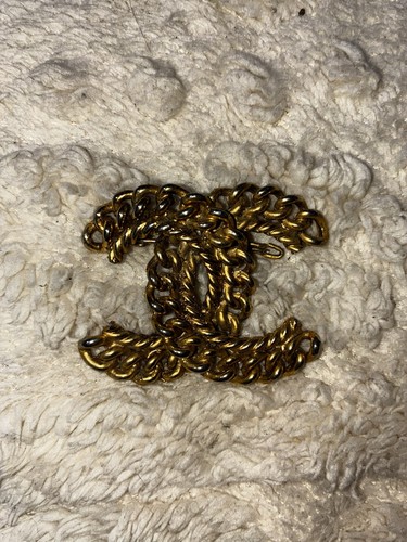 Broche vintage chanel logo - broche, cc