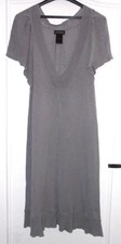 NATHALIE CHAIZE Robe Pull Tricot Fin Gris T L TBE