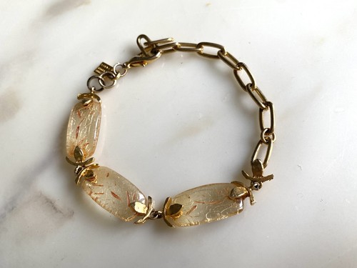 Bracelet résine incrustée - résine,