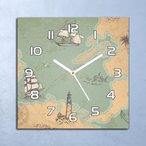 Horloge murale verre 30x30 - horloge, en