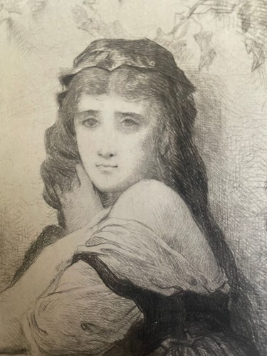 Eau forte 1869 portrait - eau-forte, b.