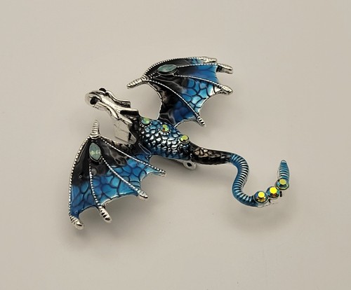Broche dragon bleu - 🐉,