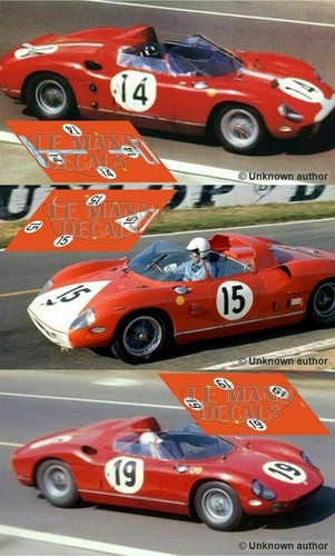 Décal ferrari 330 mans - ferrari,