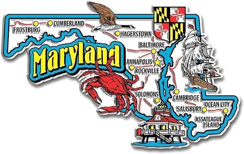 Maryland jumbo state map - jumbo,