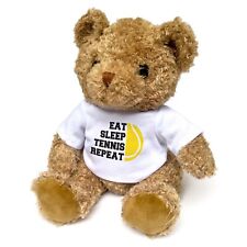 Neuf - Eat Sleep Tennis Répéter - Ours en Peluche - Mignon - Ventilateur Cadeau