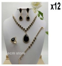 Lot de 12 Parure Bijoux Noir
