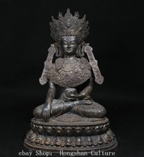 14" Old Tibet Buddhism Bronze