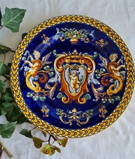ANCIENNE ASSIETTE GIEN RENAISSANCE BLEUE