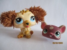 PETSHOP DUO : CHIEN LABRADOR "OREILLES FOURRURE" N°2421 + SOURIS N°2422