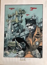 Enki BILAL: LE SOLDAT  - Sérigraphie - 1985 - HC 13/30 signé et dédicacé.