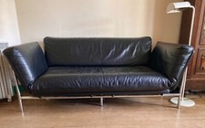 canapé cuir noir Rataplan by Dema Firenze Design Roberto Tapinassi