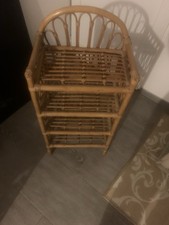 Étagère / desserte en rotin et osier