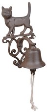 Son Doux, Design Ludique : Cloche De Porte En Fonte Avec Motif De Chat