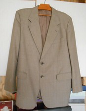 Veste Homme - Taille 50 - Trevira - Marron raye noir et beige - Laine, doublée