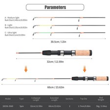 Canne à pêche sur glace ABS