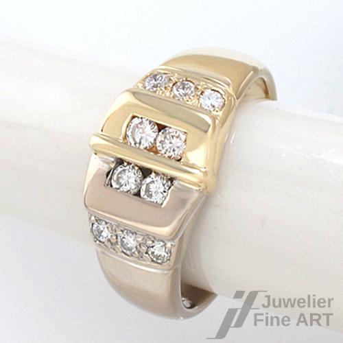 Bague 585 14k jaune - or, blanc