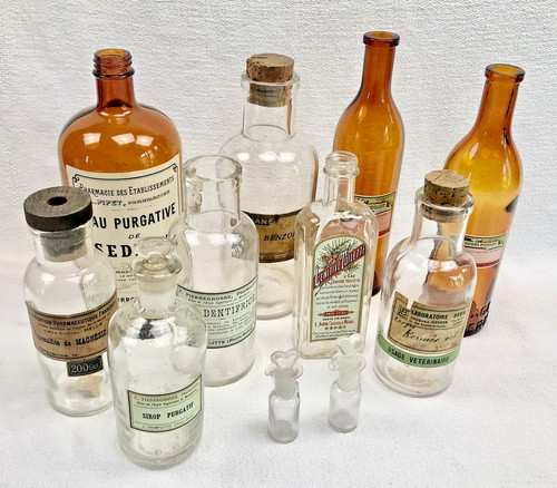 Lot anciens flacons - 11,