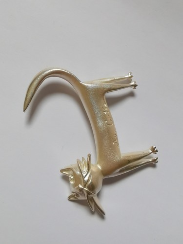 Broche métal argenté jean - métal,