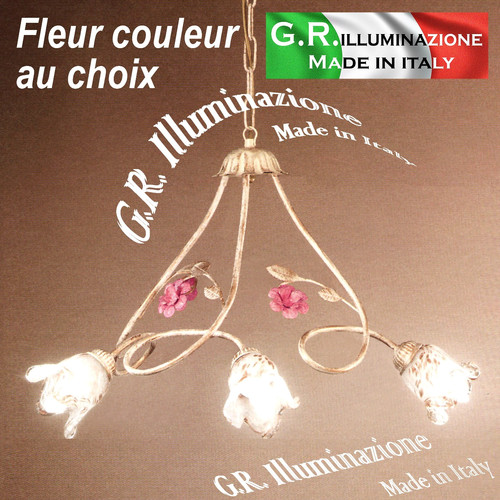 Lustre classique ivoire 3 - classique, or