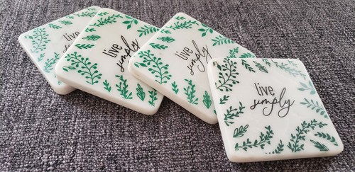Marble coasters carrara white - coasters,