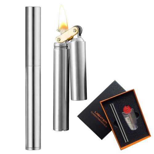 Briquet vintage argenté fin - vintage,