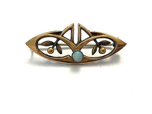 Ancienne broche plaqué or - ancienne,