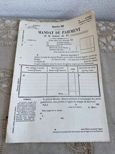 Ancien Document Mandat De