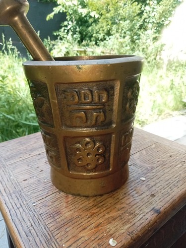 Ancien mortier pilon bronze - ancien,