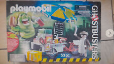 PLAYMOBIL 9222 GHOSTBUSTERS BOUFFE TOUT AVEC STAND DE HOT DOGS NEUF