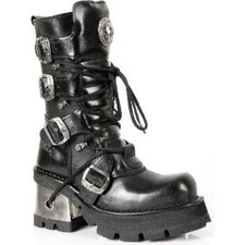 Bottes De Biker Goth Punk Emo
