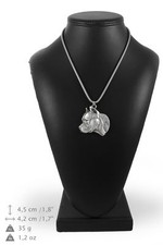 Collier Amstaff Type 3 Avec Un Chien Sur Une Chaîne En Argent Art Dog DE