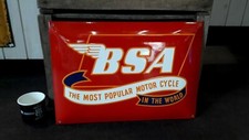 Plaque émaillée bsa moto - émaillée,