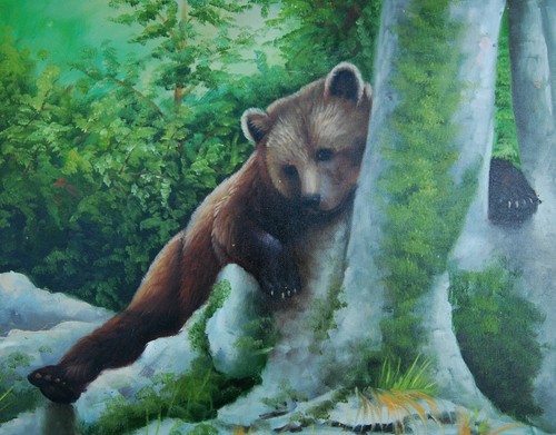 Tableau peinture huile sur - peinture,