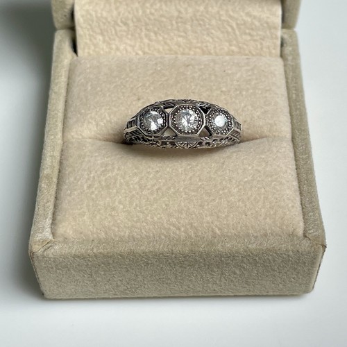 Ancien bague art déco argent - ancien,