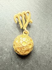 Ancien Pendentif Médaille Plaquer Or Breloque boule