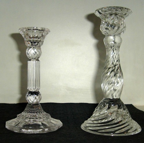 Bougeoirs verre moulé - bougeoirs,